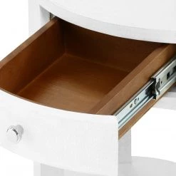 Bungalow 5 - Dakota 1-Drawer Round Side Table In White