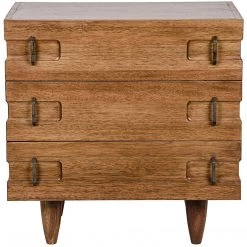 Accent Tables Noir Furniture David Side Table, Dark Walnut