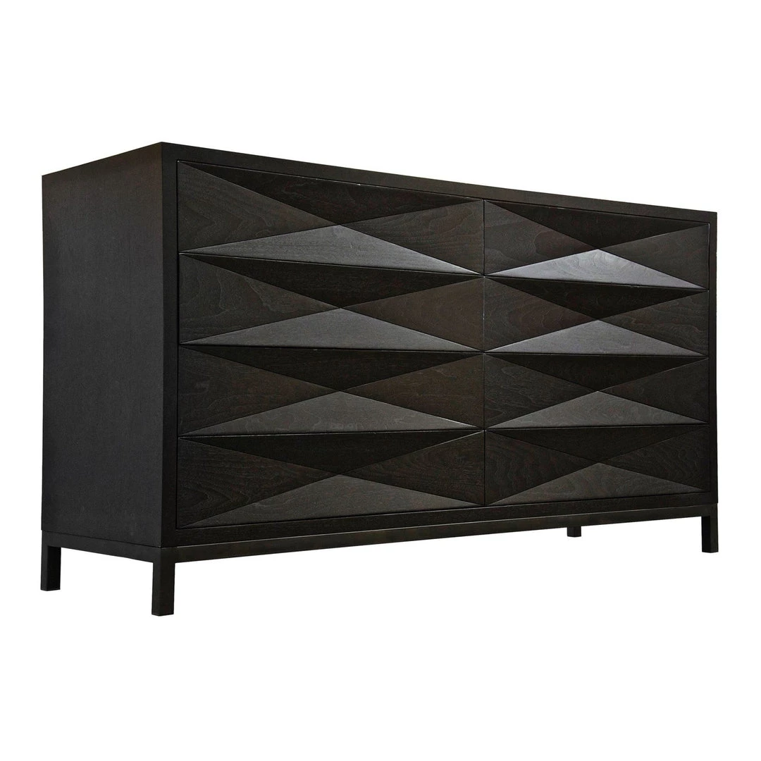 Cabinets CFC Furniture Diamante 8 Drawer Dresser, Walnut