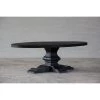 Organic Restoration Reclaimed Elm Elliptical Oval Dining Table - Pedestal Leg