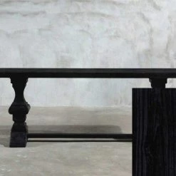 Organic Restoration Reclaimed Elm Console – With Rail Leg