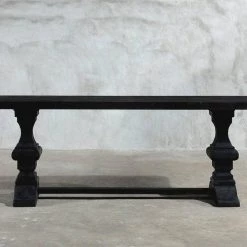 Organic Restoration Reclaimed Elm Console – With Rail Leg