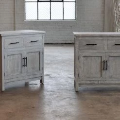 Organic Restoration Bedside Cabinet In Reclaimed Wood