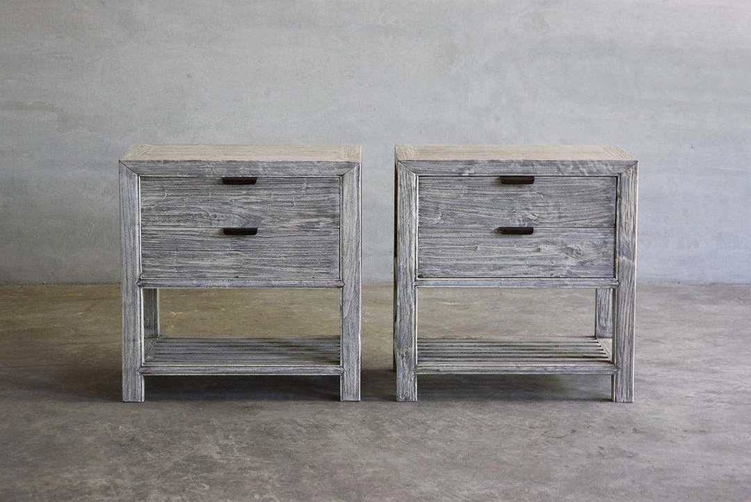 Organic Restoration Reclaimed Elm Bedside Cabinet