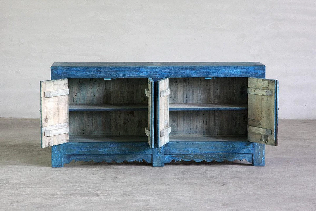 Organic Restoration Weathered Blue Gansu Buffet
