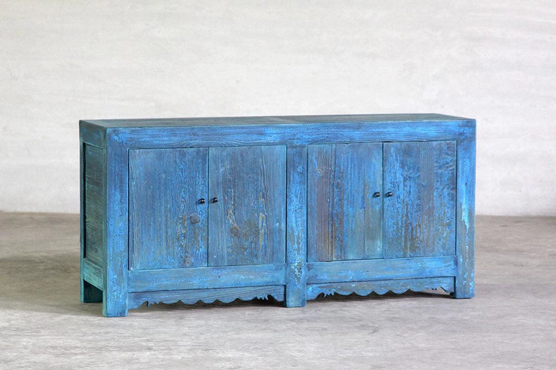 Organic Restoration Weathered Blue Gansu Buffet