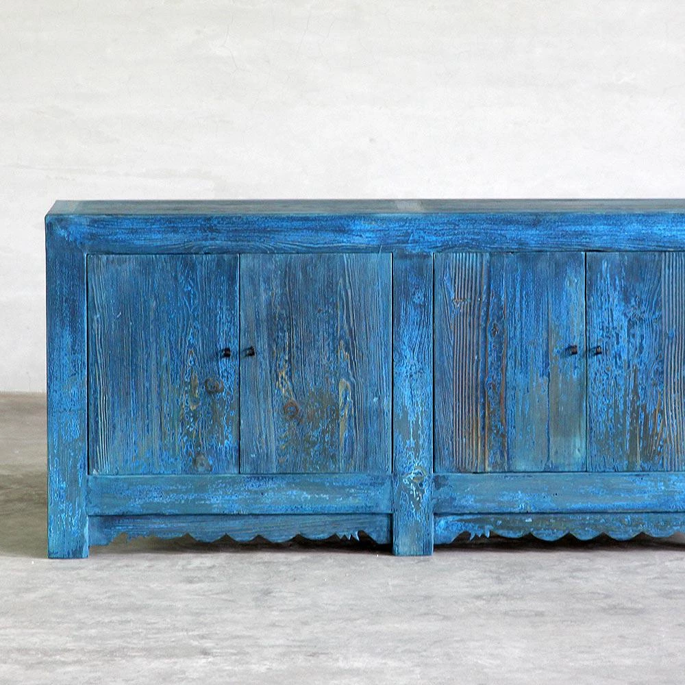 Organic Restoration Weathered Blue Gansu Buffet
