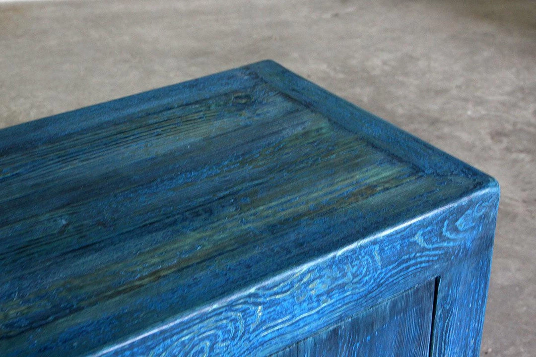 Organic Restoration Weathered Blue Gansu Buffet
