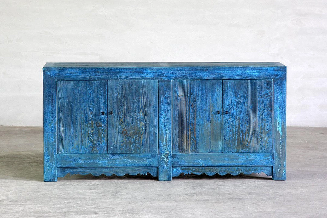 Organic Restoration Weathered Blue Gansu Buffet