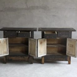 Organic Restoration Reedition Reclaimed Wood Cabinet