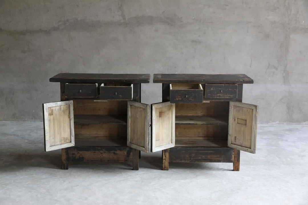 Organic Restoration Reedition Reclaimed Wood Cabinet