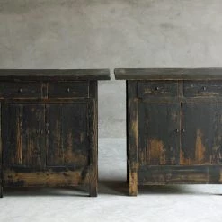 Organic Restoration Reedition Reclaimed Wood Cabinet