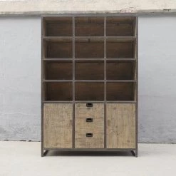 Organic Restoration Metal And Wood Cabinet