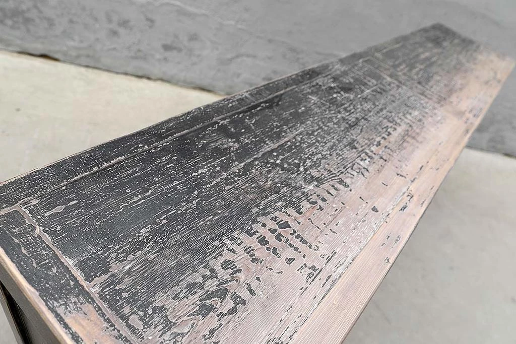 Organic Restoration Black And Worn Pine Cabinet