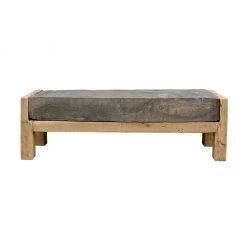 Organic Restoration Furniture Antique Brick Tabletop On A Natural Pine Base