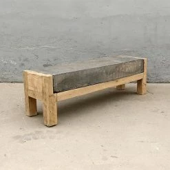 Organic Restoration Furniture Antique Brick Tabletop On A Natural Pine Base