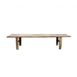 Organic Restoration Antique, Natural Walnut Bench