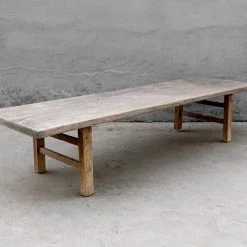 Organic Restoration Furniture Antique, Natural Elm Coffee Table
