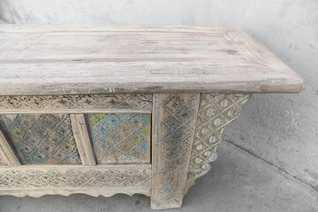 Organic Restoration Furniture Hand Carved Cabinet