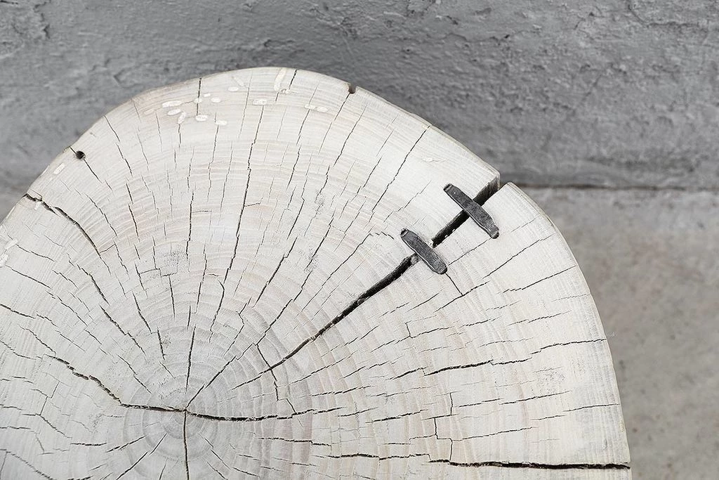 Organic Restoration Furniture Salvaged Poplar Round Table