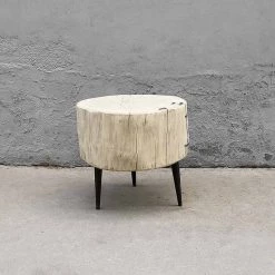 Organic Restoration Gansu Poplar Round Table Furniture