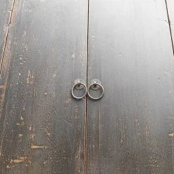 Organic Restoration Black Painted Tall Cabinet