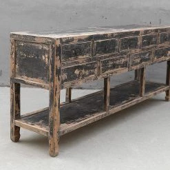 Organic Restoration Black And Tan Console