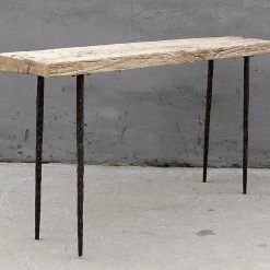 Organic Restoration Hammered Leg Console