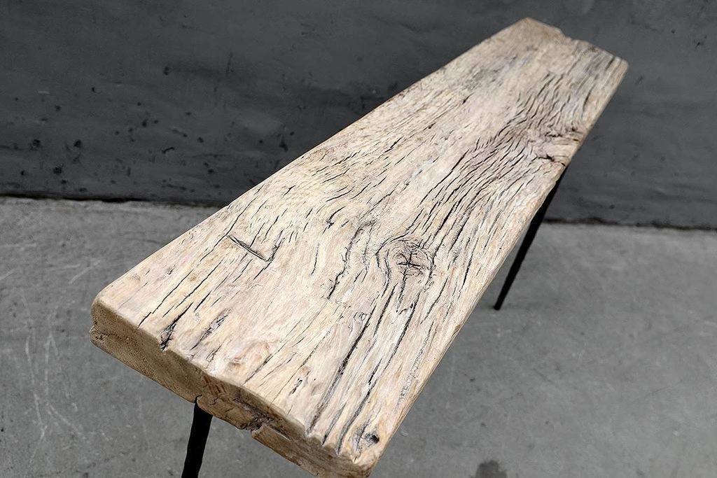 Organic Restoration Hammered Leg Console