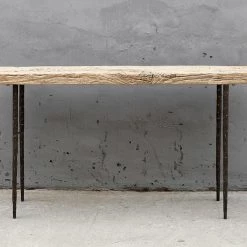 Organic Restoration Hammered Leg Console