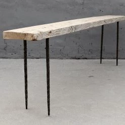 Organic Restoration Hammered Leg Console