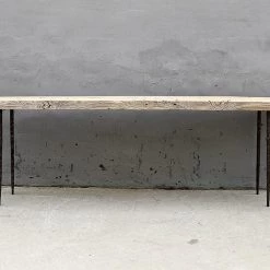 Organic Restoration Hammered Leg Console