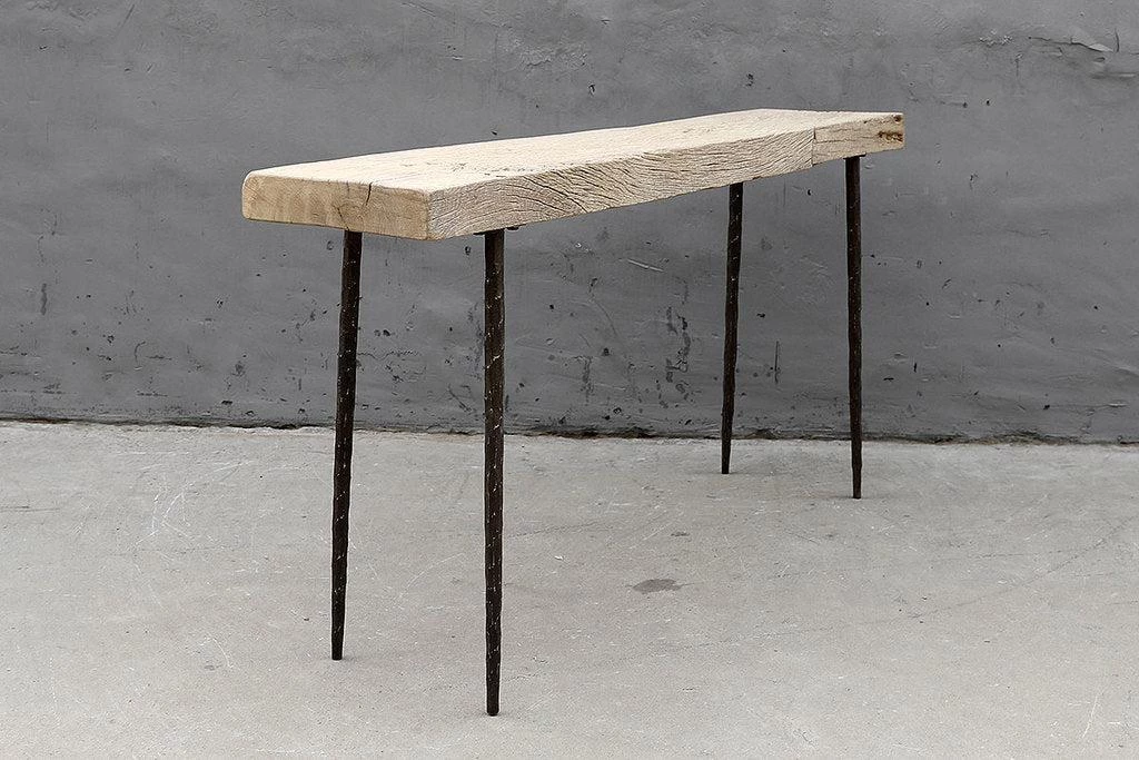 Organic Restoration Hammered Leg Console