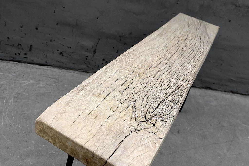 Organic Restoration Hammered Leg Console