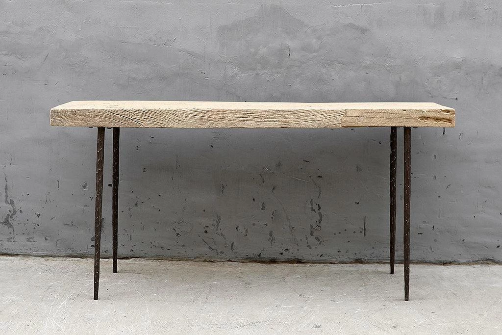 Organic Restoration Hammered Leg Console