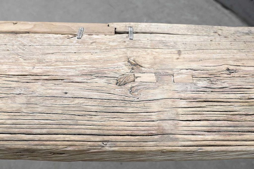 Organic Restoration Hammered Leg Console