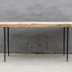 Organic Restoration Hammered Leg Console