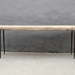 Organic Restoration Hammered Leg Console