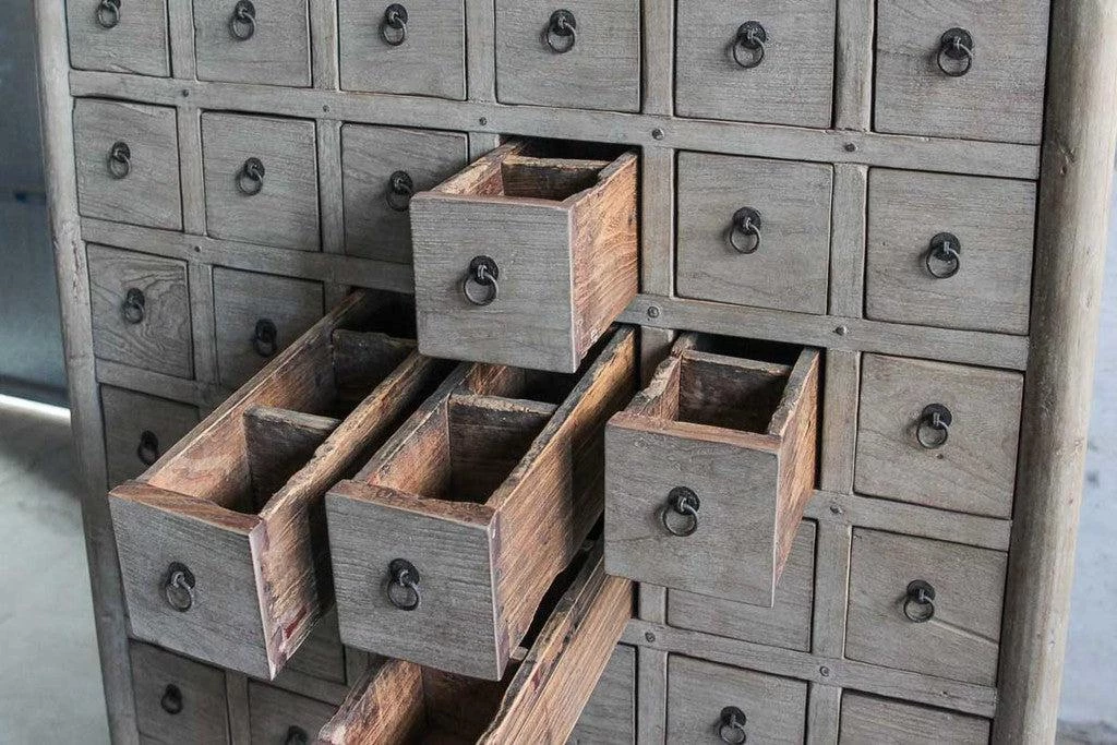 Organic Restoration Antique Asian Apothecary Chest
