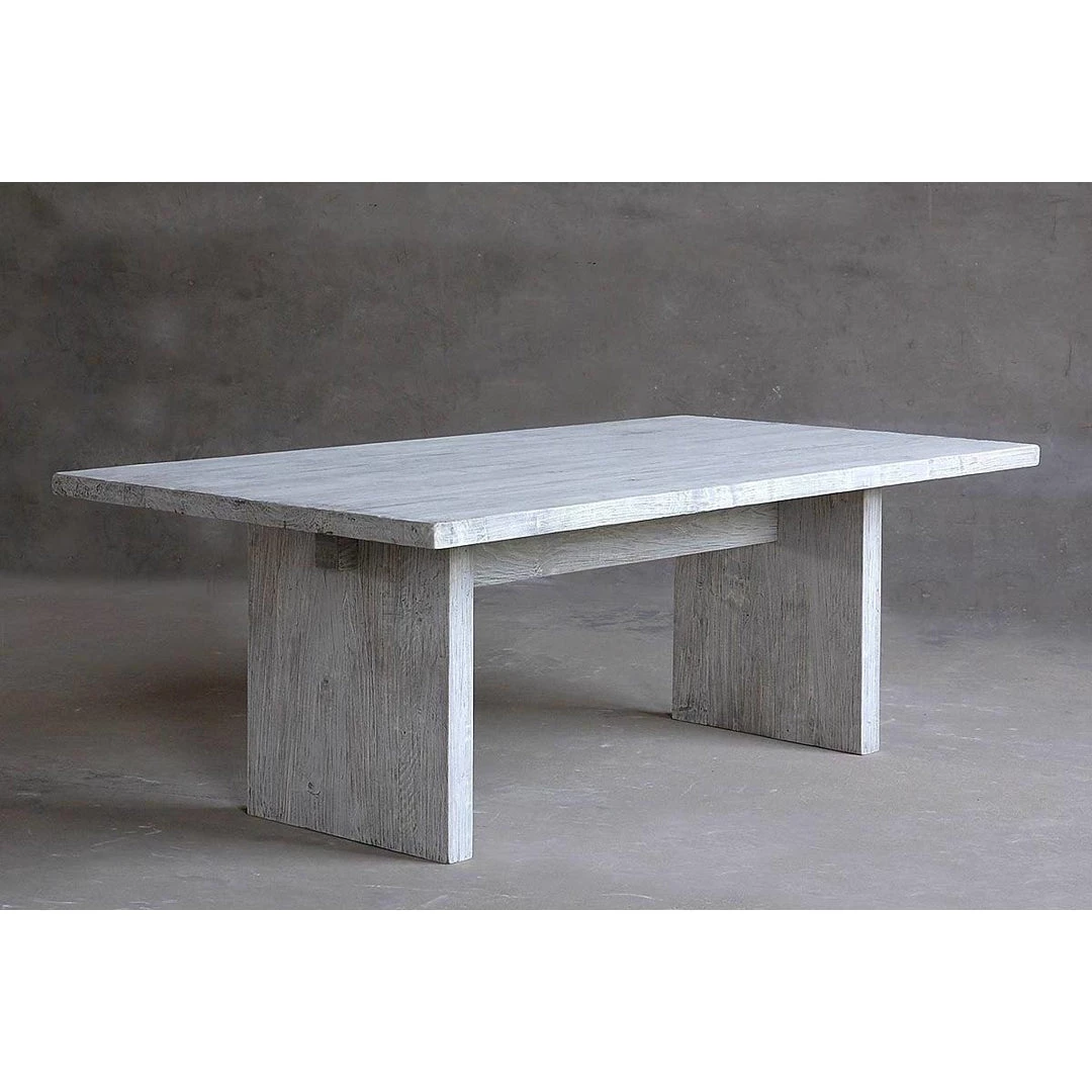 Organic Restoration Reclaimed Elm Dining Table - Solid Leg