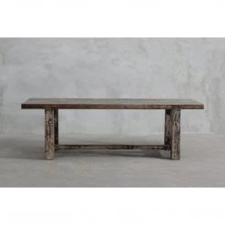 Organic Restoration Reclaimed Elm Dining Table - Straight Frame Leg