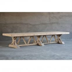 Organic Restoration Salvaged Wood Trestle Dining Table - Large