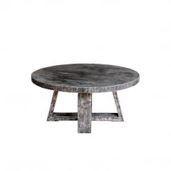 Organic Restoration Reclaimed Elm Round Cocktail Table