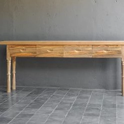 Organic Restoration Teak French Console