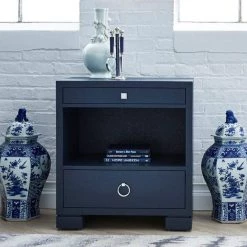 Bungalow 5 - Frances 2-Drawer Side Table In Navy Blue