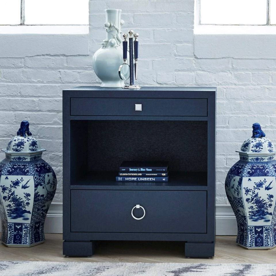 Bungalow 5 - Frances 2-Drawer Side Table In Navy Blue