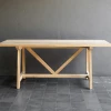 Organic Restoration Farm Table In Oak With No Center Leg