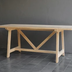 Organic Restoration Farm Table In Oak With No Center Leg