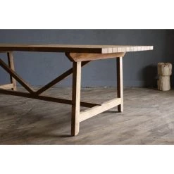 Organic Restoration Farm Table In Teak - No Center Leg