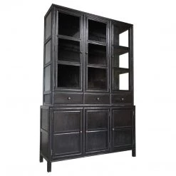 Noir Furniture Noir Colonial Hutch Black Cabinets